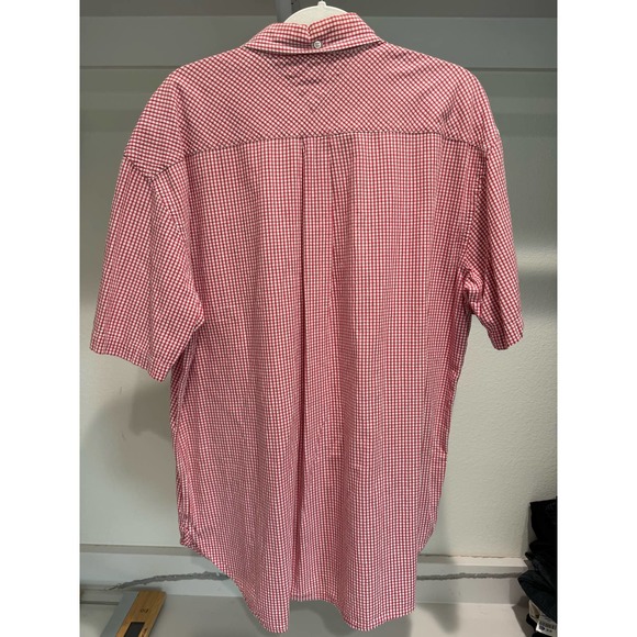 Tommy Hilfiger Men's Short Sleeve‎ Plaid Button Down Red Size XL - Picture 6 of 6